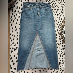 American Eagle Denim Midi Skirt